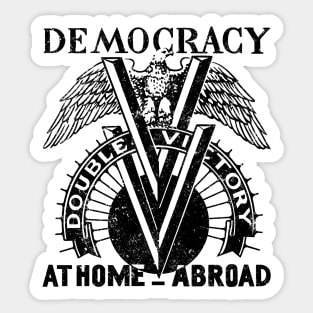 Democracy Double V - dark Sticker